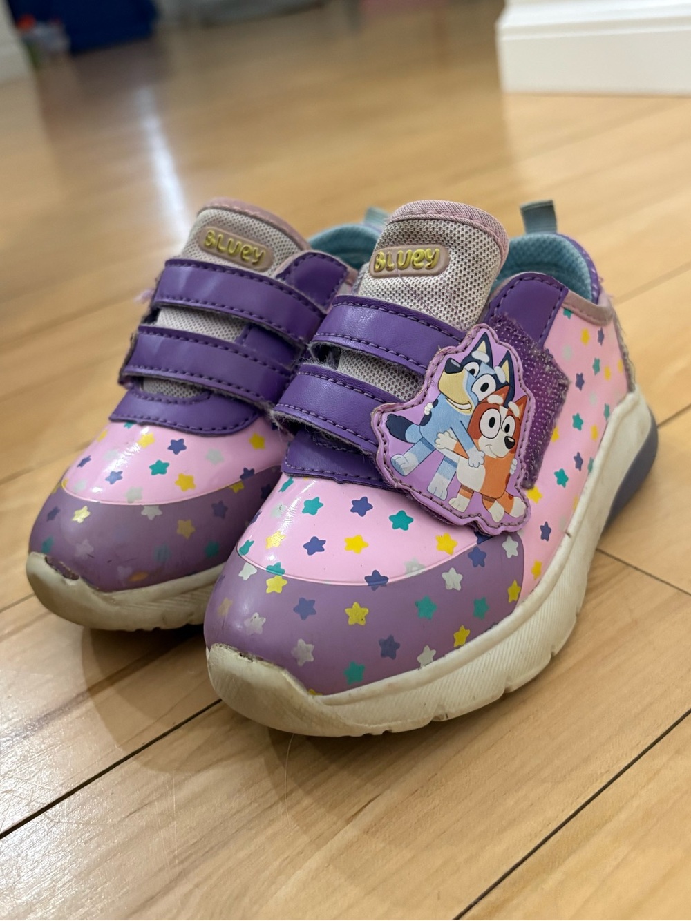 BLUEY | Purple & Pink Bluey & Bingo Light Up Sneakers with Stars